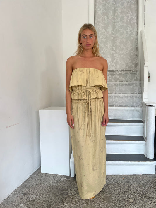 Strapless maxi skirt co-set