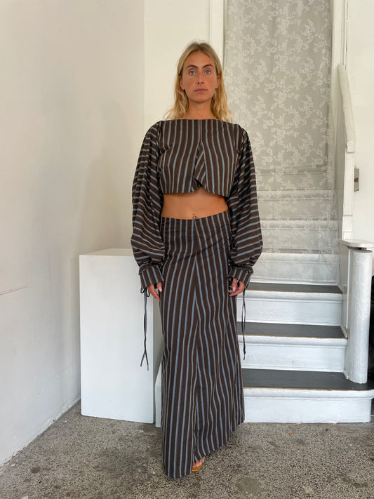 Flowy maxi skirt co-set
