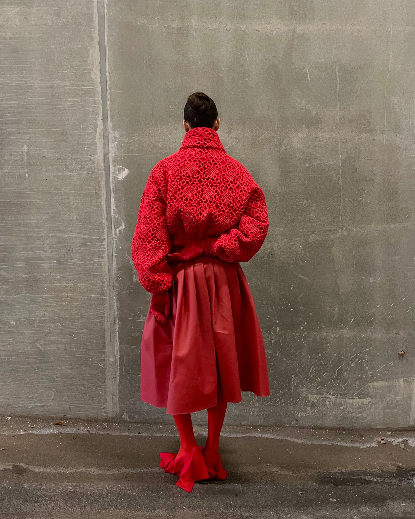 Abena Crochet Bomber Jacket