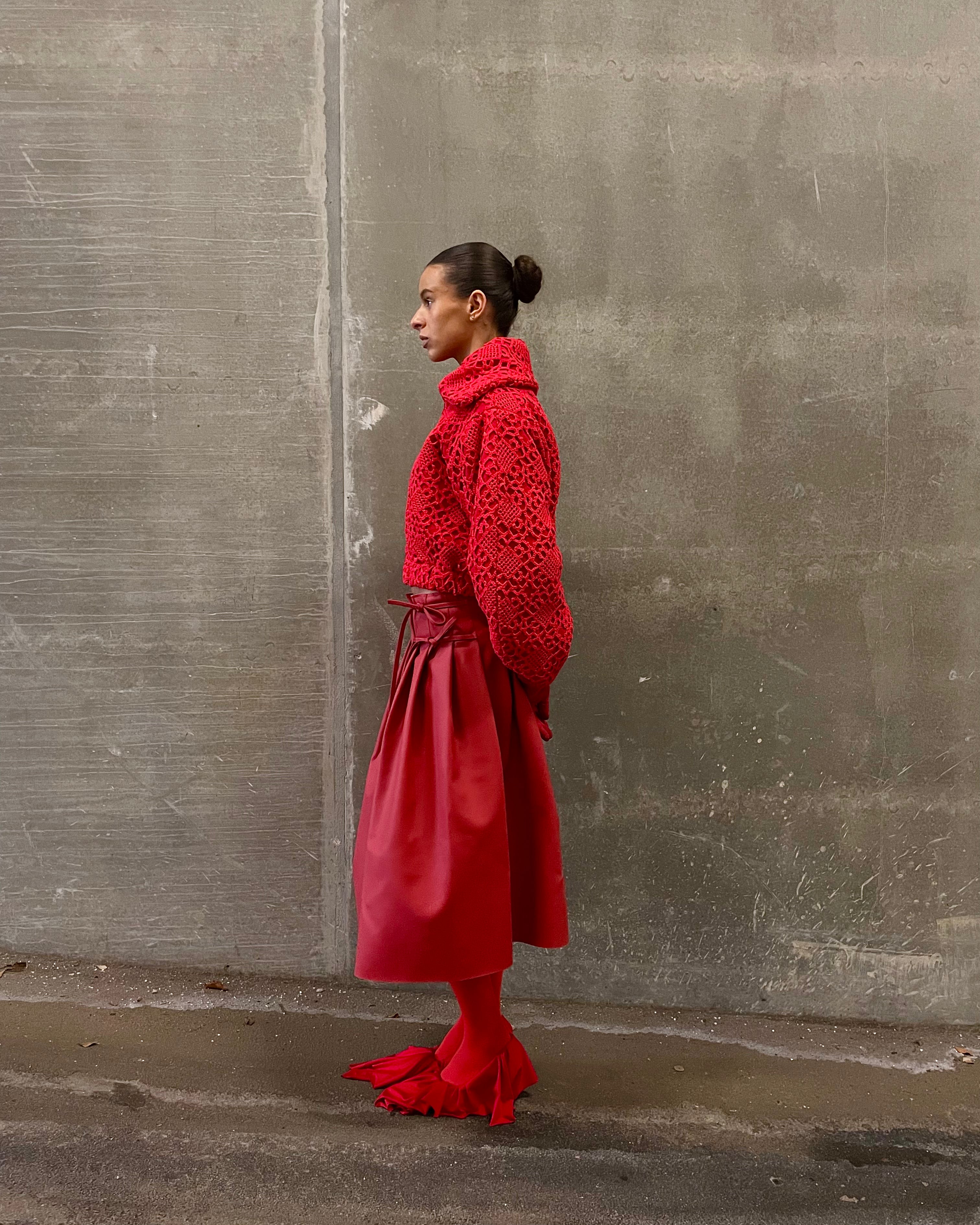 Abena Crochet Bomber Jacket