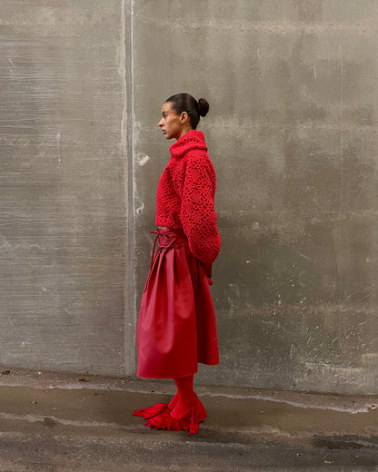 Abena Crochet Bomber Jacket